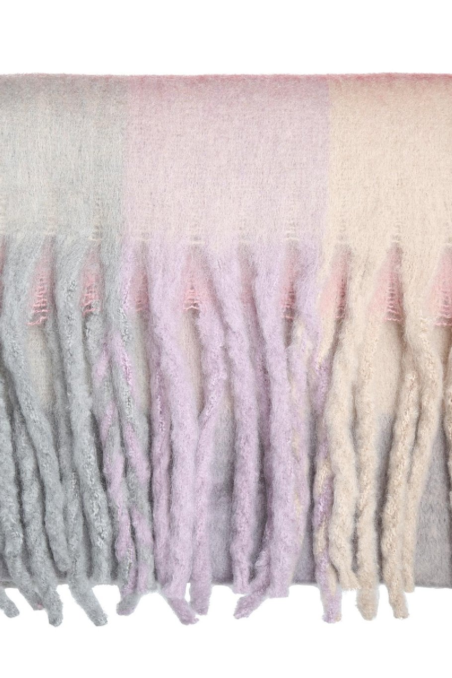 Winterschal karierte Farben Lila Polyester Bild2
